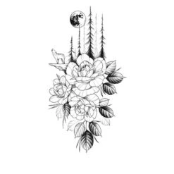 Tatouage Lune Dentelle