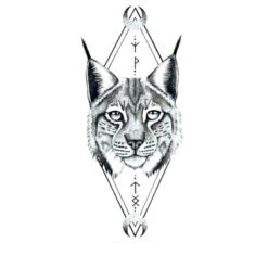 Tatouage Chat Dentelle