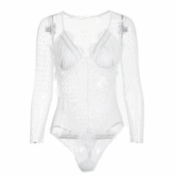 Body Dentelle Manche Longue Transparente -Universdentelle BodyDentelleMancheLongueTransparente 3