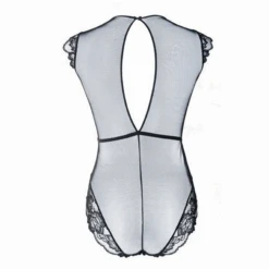 Body Dentelle Noir Décolleté Plongeant -Universdentelle BodyDentelleNoirDecolletePlongeant 1