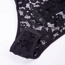 Body Dentelle Noir Manche Longue -Universdentelle BodyDentelleNoirMancheLongue 4