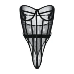 Body Dentelle Noir Transparent