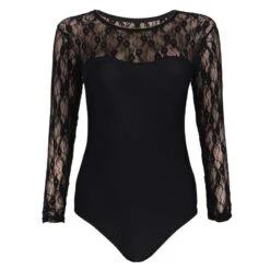 Body Manche Dentelle Noir