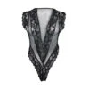 Body Transparent Noir Dentelle