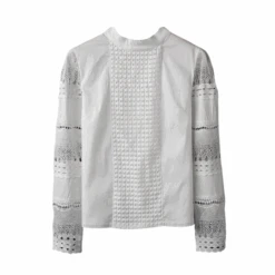 Chemisier Blanc Femme Dentelle