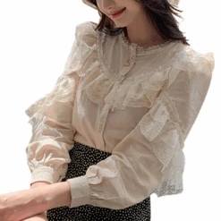 Chemisier Dentelle Beige -Universdentelle ChemisierDentelleBeige 3