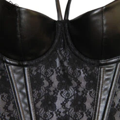 Corset Cuir Dentelle -Universdentelle CorsetCuirDentelle 1