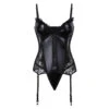 Corset Cuir Et Dentelle