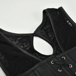 Corset Dentelle Noire 7 Corset Dentelle Noire -Universdentelle CorsetDentelleNoire 1