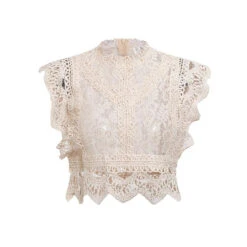 Crop Top Dentelle Blanc