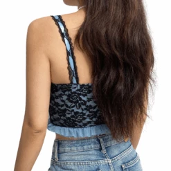 Crop Top Dentelle Bleu -Universdentelle CropTopDentelleBleu 2