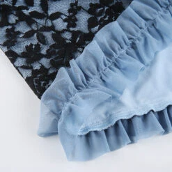 Crop Top Dentelle Bleu -Universdentelle CropTopDentelleBleu 3