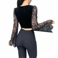 Crop Top Dentelle Manche Longue -Universdentelle CropTopDentelleMancheLongue 2