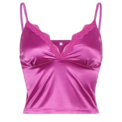 Crop Top Dentelle Rose