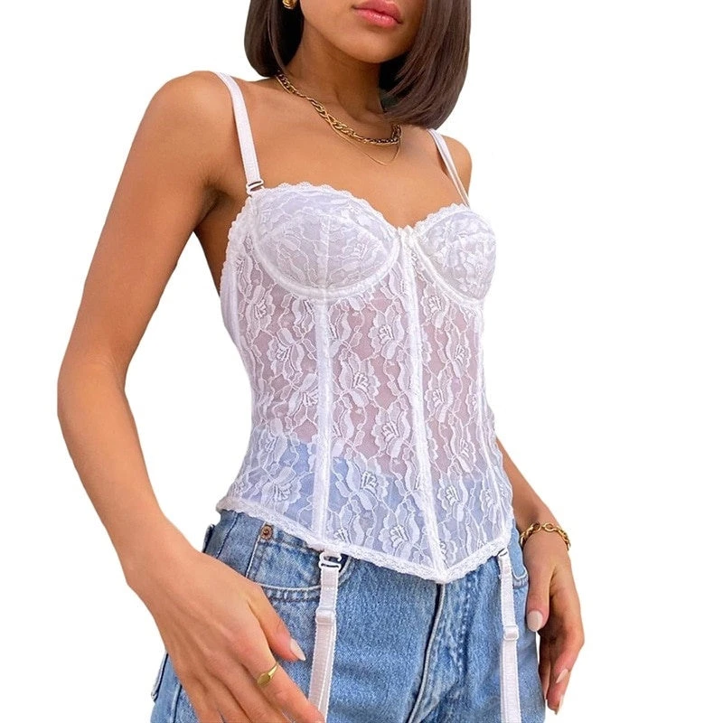 Guêpière Porte Jarretelle Blanc 2 Guêpière Porte Jarretelle Blanc – Image 2