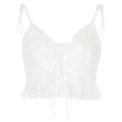 Haut Court Dentelle Blanc