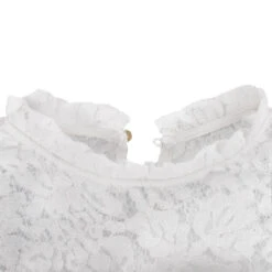 Haut Dentelle Blanc Col Montant -Universdentelle HautDentelleBlancColMontant 1