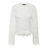 Haut Dentelle Blanc Femme