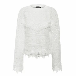 Haut Dentelle Blanc Femme