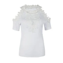 Haut Épaule Dénudée Dentelle