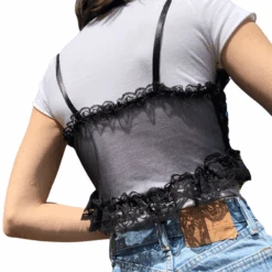 Haut Transparent Noir Dentelle -Universdentelle HautTransparentNoirDentelle 1