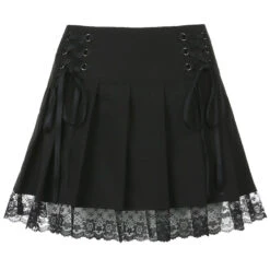 Jupe Courte Dentelle Noire
