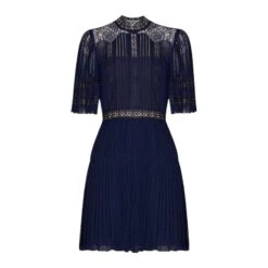 Robe Bleu Marine Dentelle