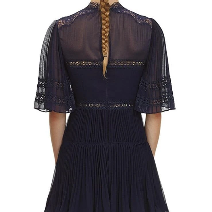 Robe Bleu Marine Dentelle 3 Robe Bleu Marine Dentelle – Image 3