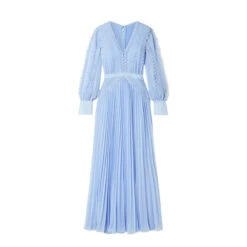 Robe Bleue Dentelle