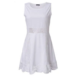 Robe Dentelle Blanche Bohème Courte