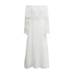 Robe Dentelle Blanche Longue