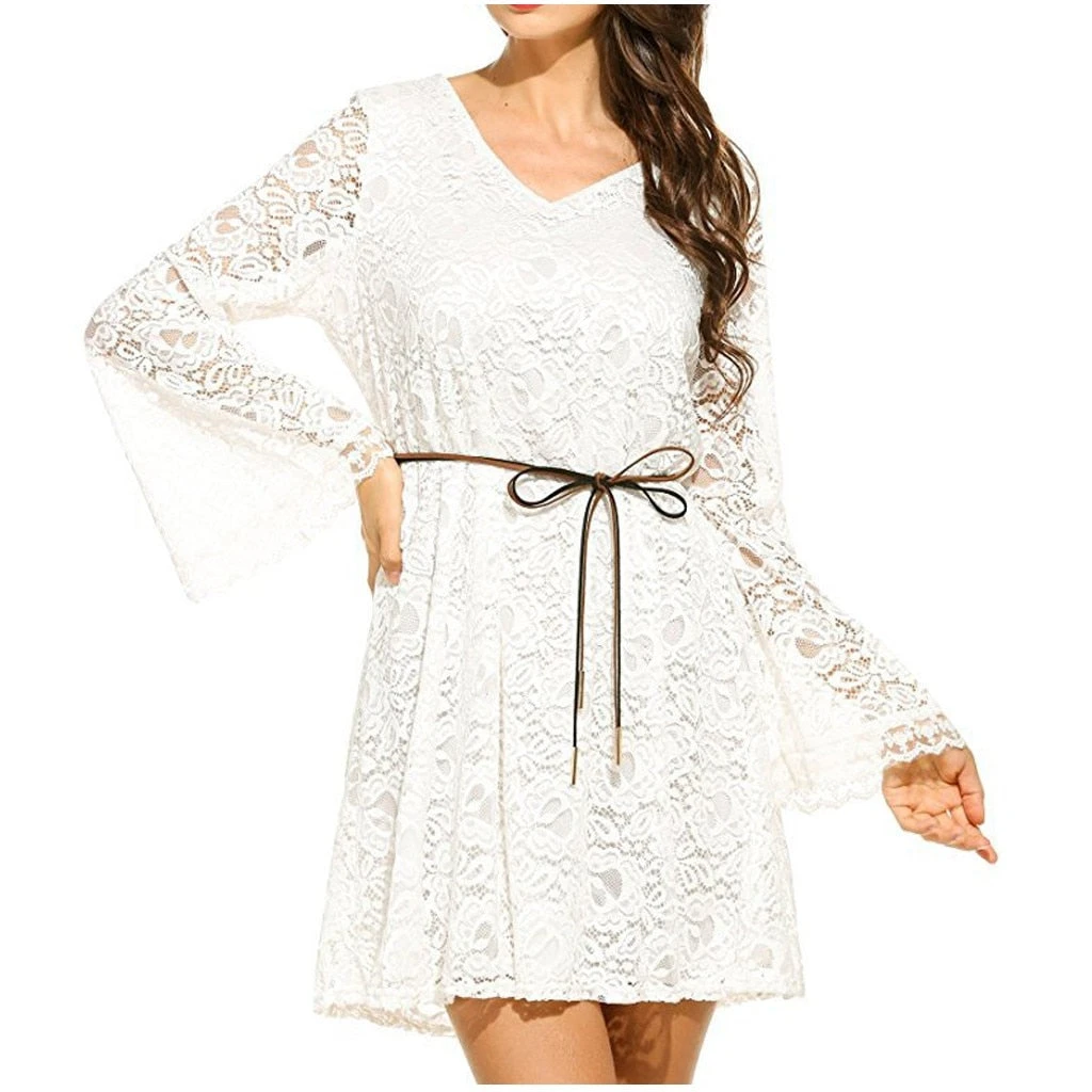 Robe Dentelle Courte Fleurie 2 Robe Dentelle Courte Fleurie – Image 2