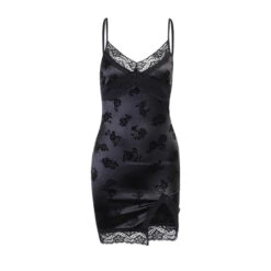 Robe Dentelle Noire Fines Bretelles