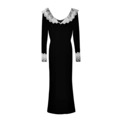 Robe Dentelle Noire Longue