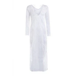 Robe De Plage Longue Dentelle Blanche