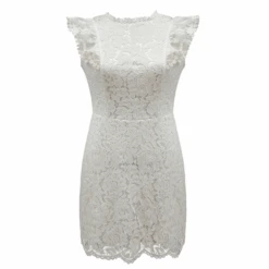 Robe De Soirée Courte Blanche Dentelle