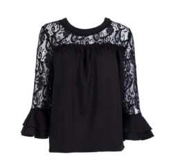 T-Shirt Dentelle Manches Longues -Universdentelle T ShirtDentelleManchesLongues 1