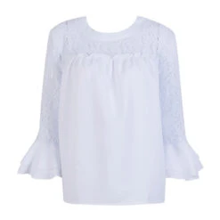 T-Shirt Dentelle Manches Longues