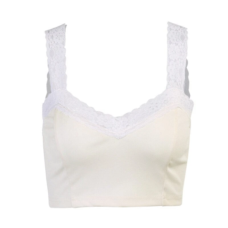 Top Court En Dentelle Blanche 1 Top Court En Dentelle Blanche