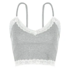 Top Dentelle Gris