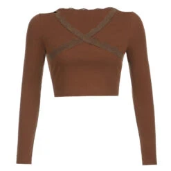 Top Dentelle Manche Longue