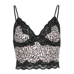 Top Léopard Dentelle